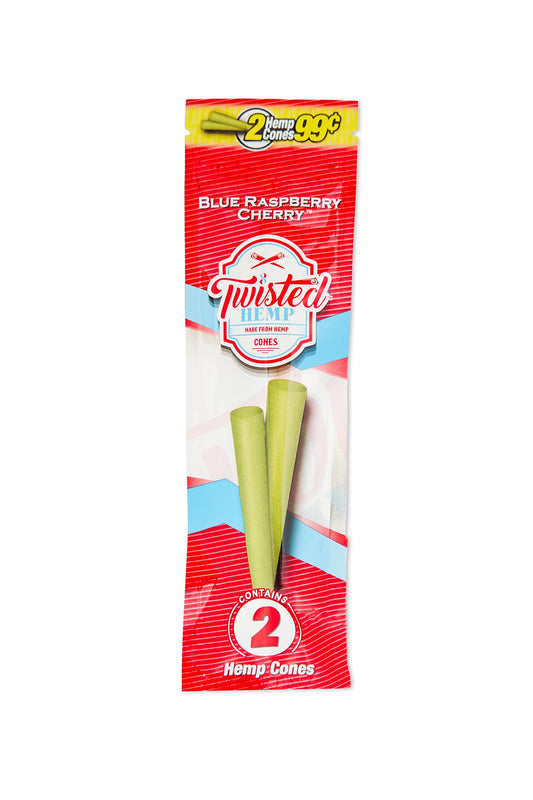 Twisted Hemp Cone - Blue Raspberry Cherry