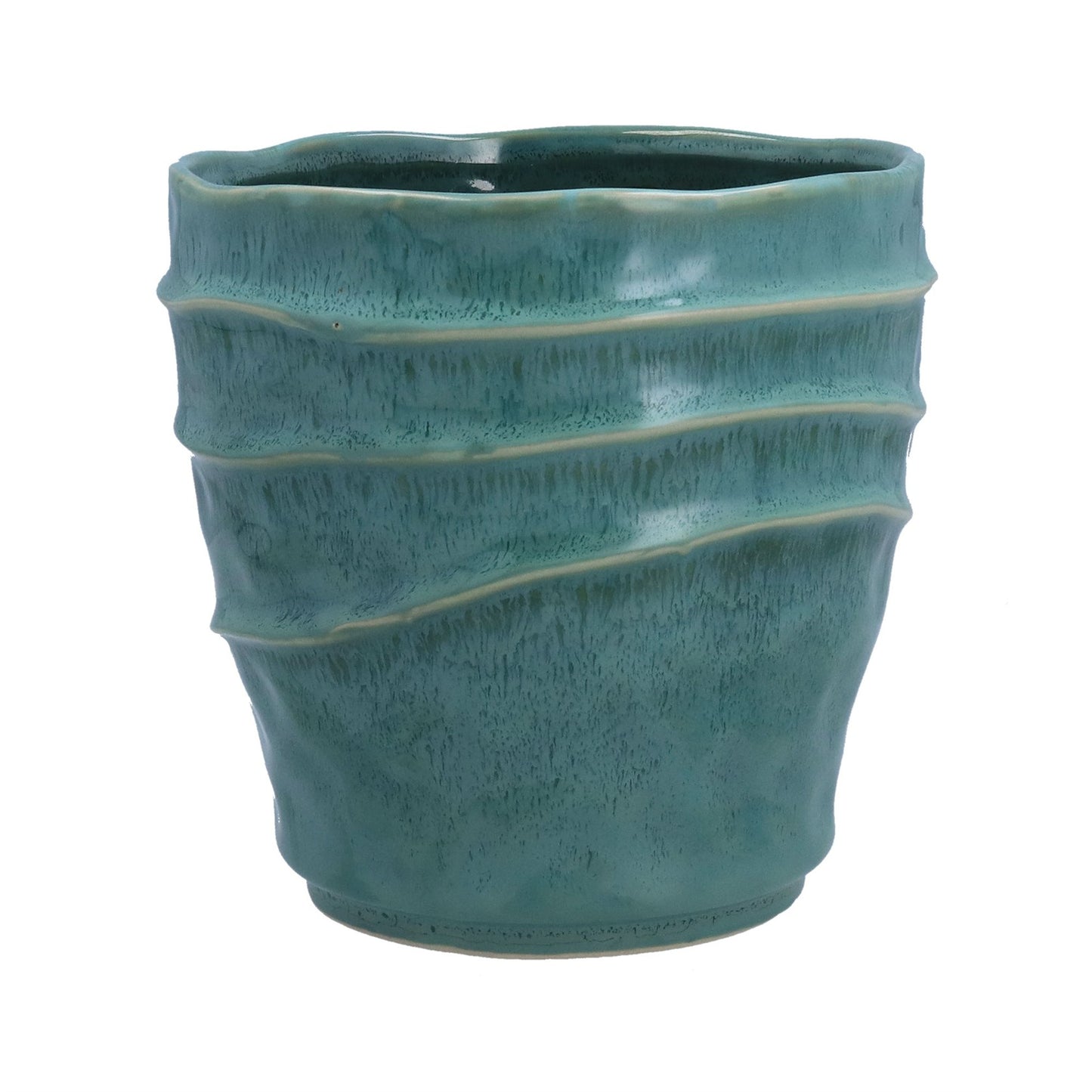Gisela Graham Seafoam wave pot cover