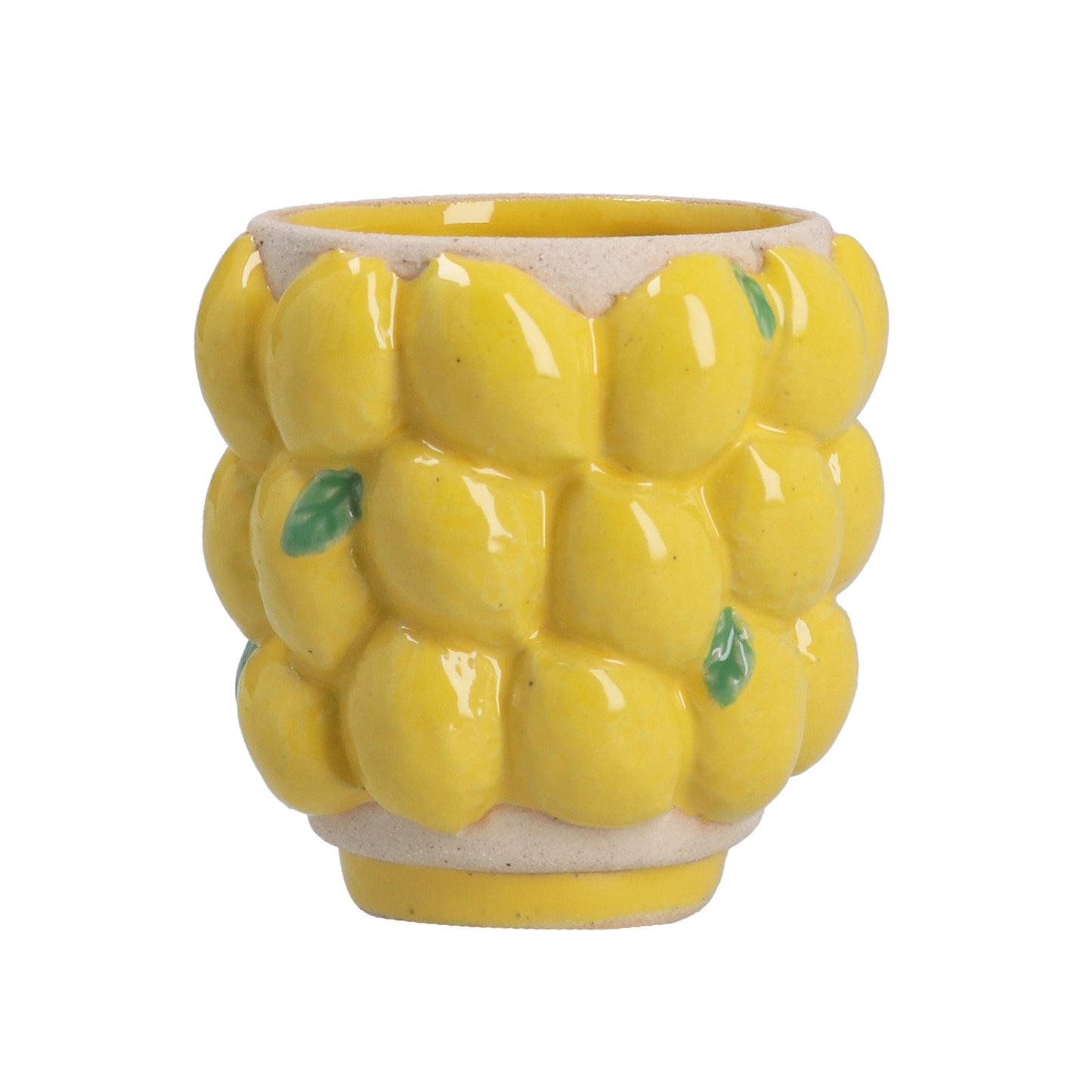 Gisela Graham lemons pot cover - 6.5cm