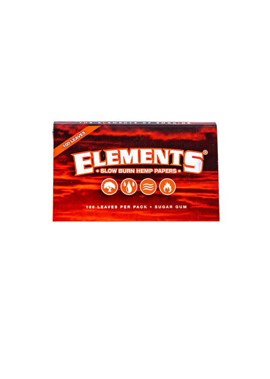 Elements Red Single Wide Rolling Paper Double Pack