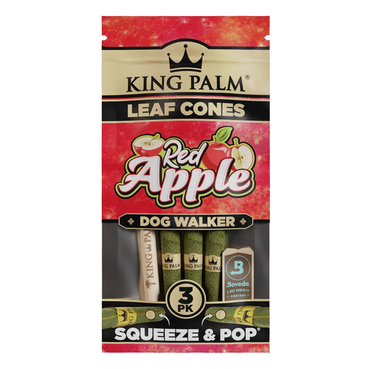 King Palm Leaf Cone - Red Apple (3 Pack)