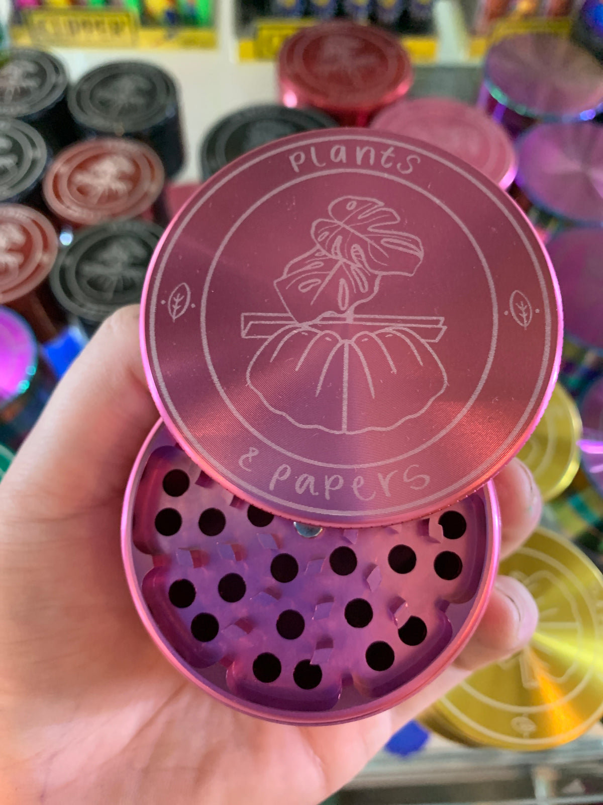 Plants & Papers Logo Design Grinder Large