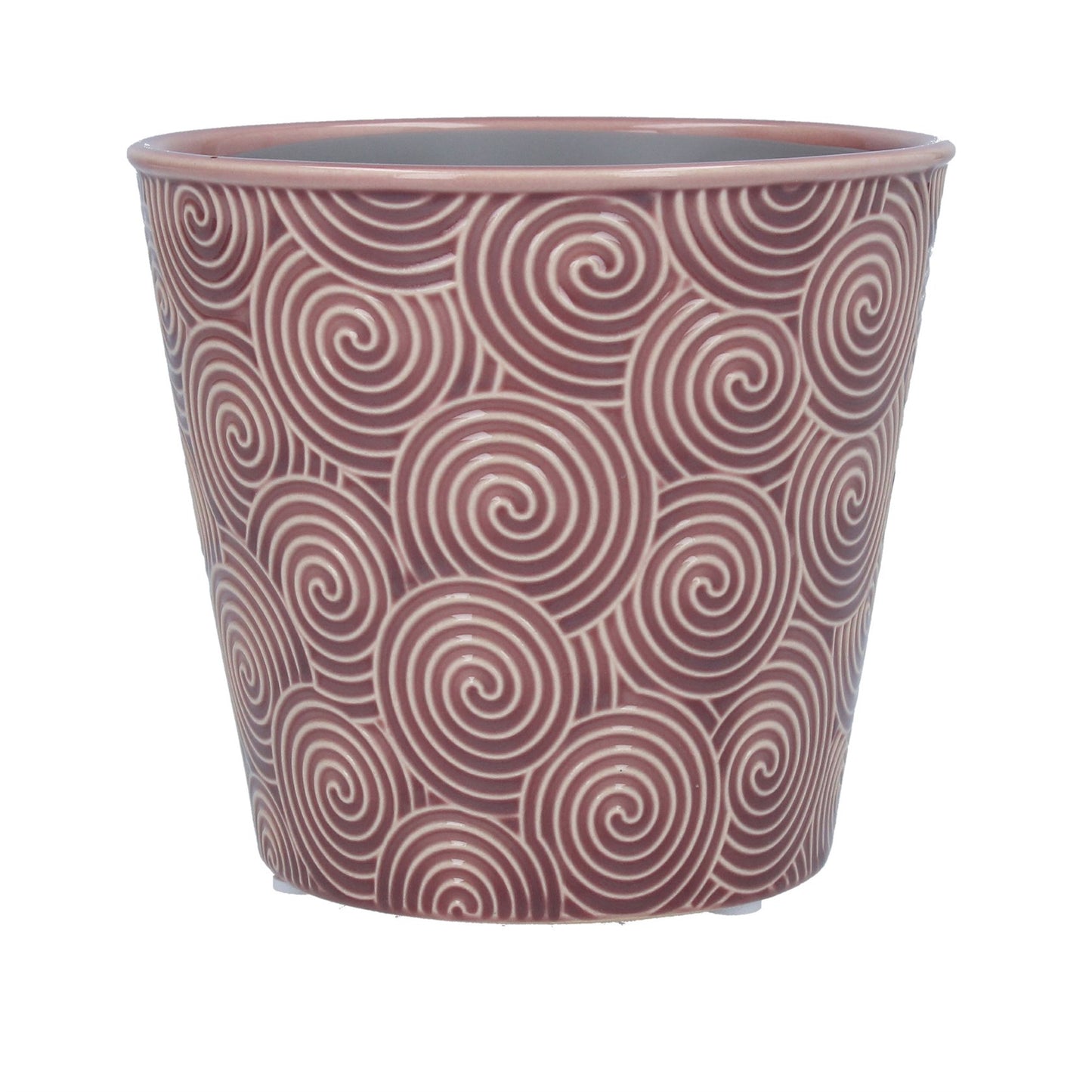 Ceramic Pot Cover - Pink Mauve 14cm