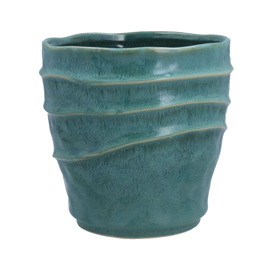 Gisela Graham Seafoam wave pot cover
