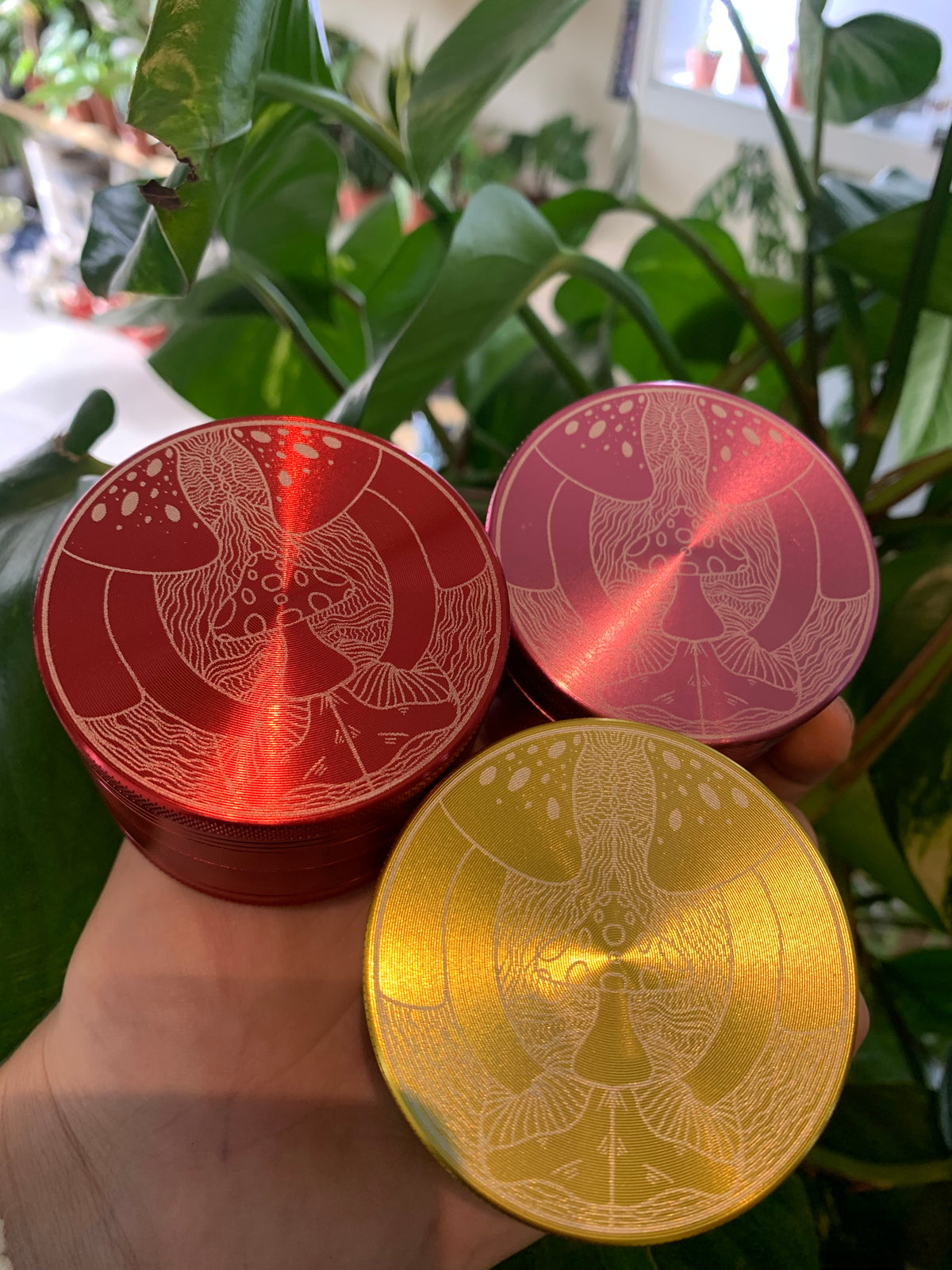 Plants and Papers Mushroom Design Grinders