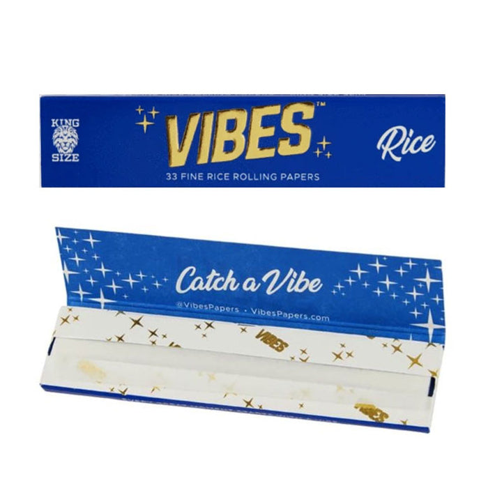 Vibes Blue Rice King Size Rolling Paper