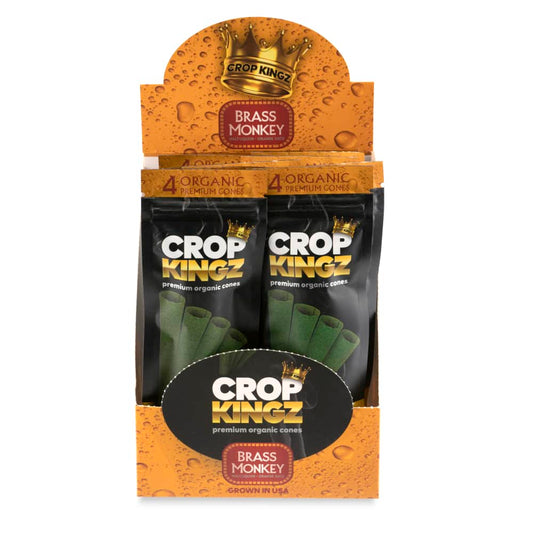 Premium Crop Kingz Pre-Rolled 1 ¼ Cone 4 Pack - Brass Monkey (Malt Liquor & Orange Liquor)