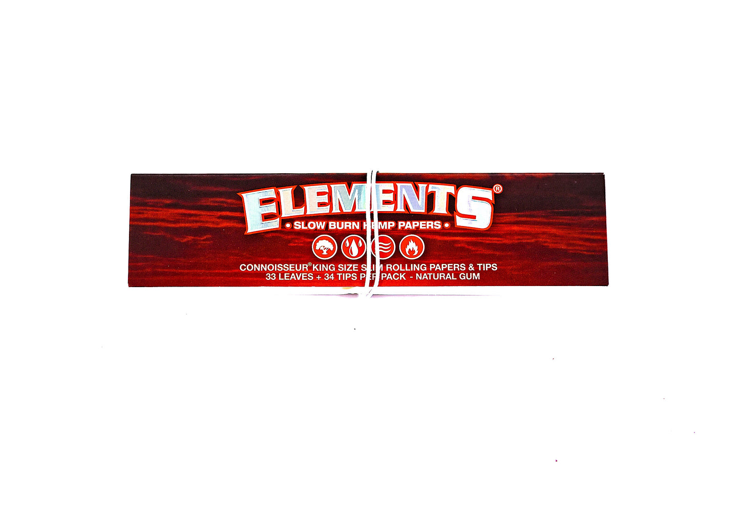 Elements Red Connoisseur King Size Slim Rolling Paper & Tips