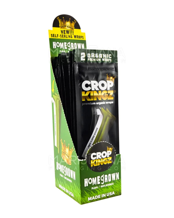 Premium Crop Kingz Hemp Blunt Wraps 2 Pack - Homegrown (Plain / Unflavored)