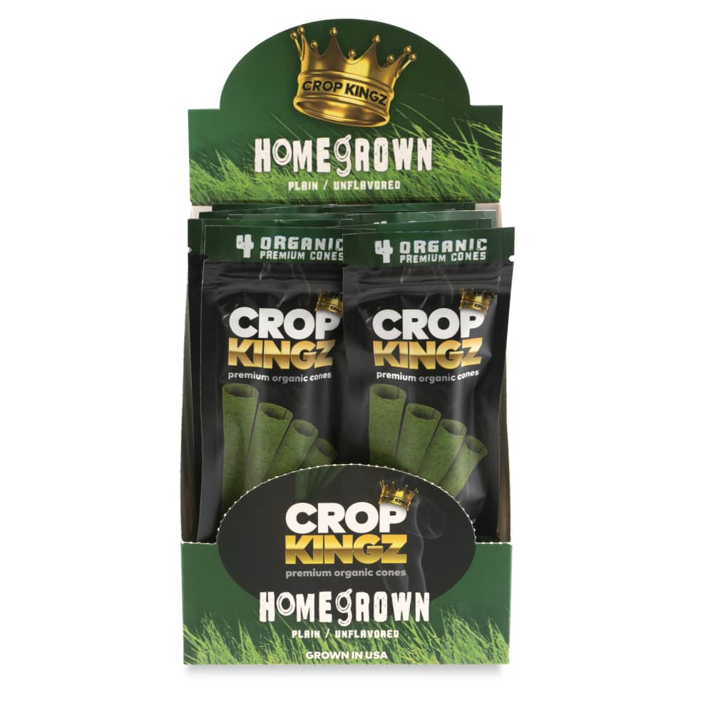 Premium Crop Kingz Pre-Rolled 1 ¼ Cone 4 Pack - Homegrown (Plain/ Unflavoured)