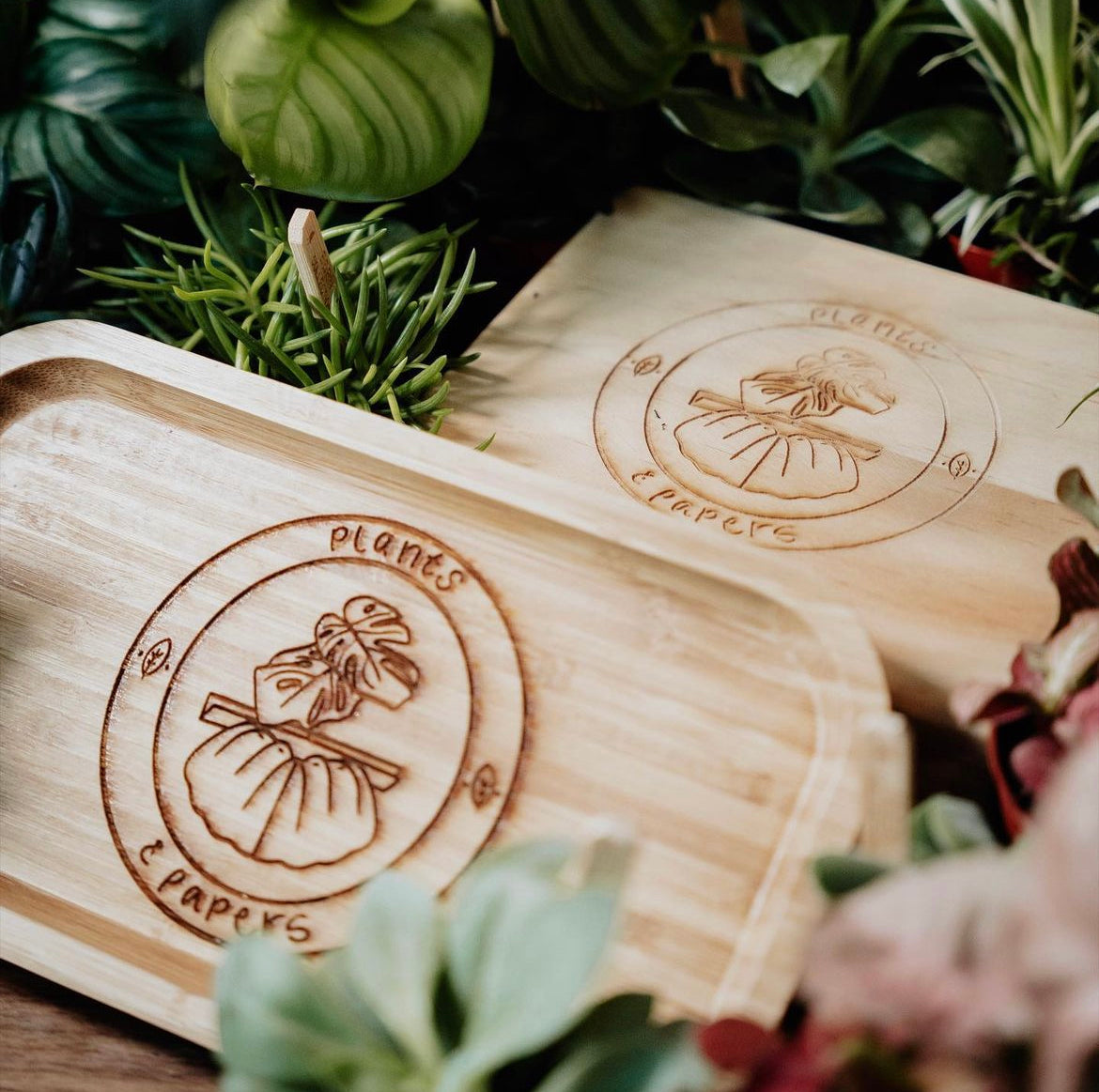 Custom Bamboo Box and rolling tray