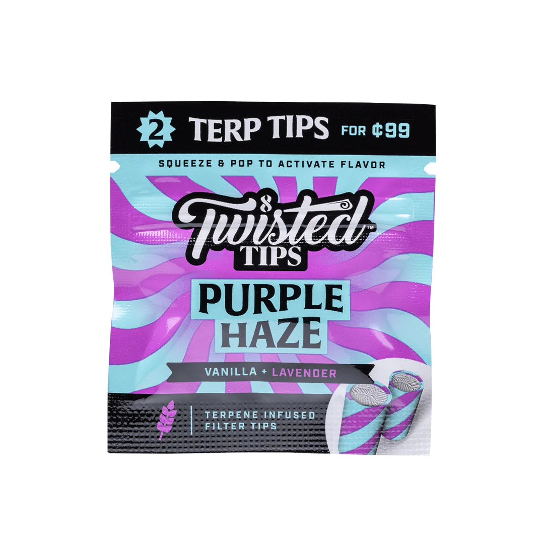 Twisted Hemp Terpene flavoured Filter Tips - Purple Haze (Lavender & Vanilla)