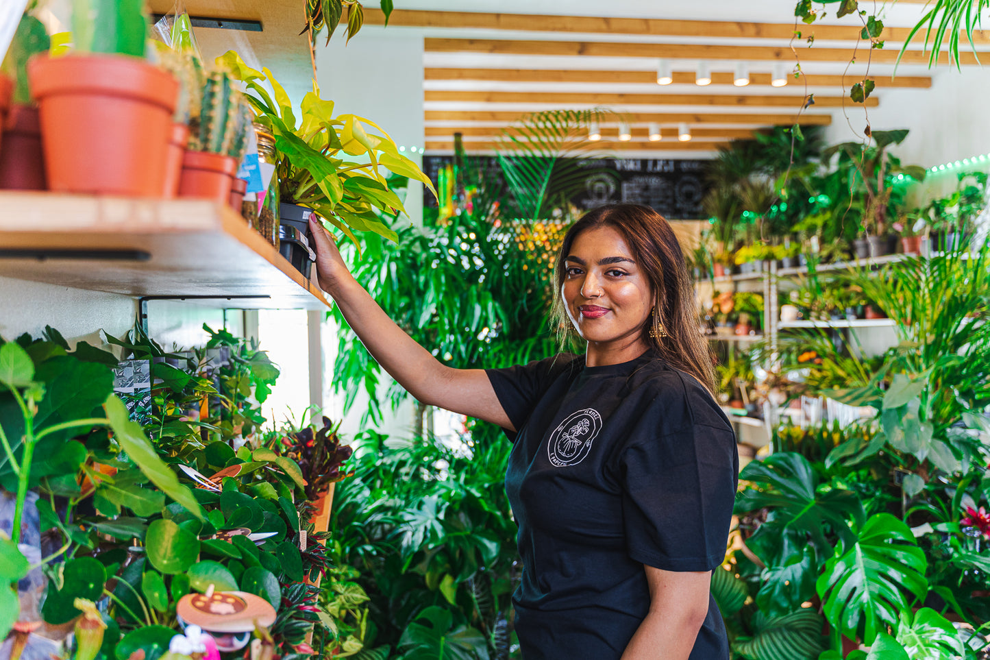 Plants and Papers T-Shirt Black