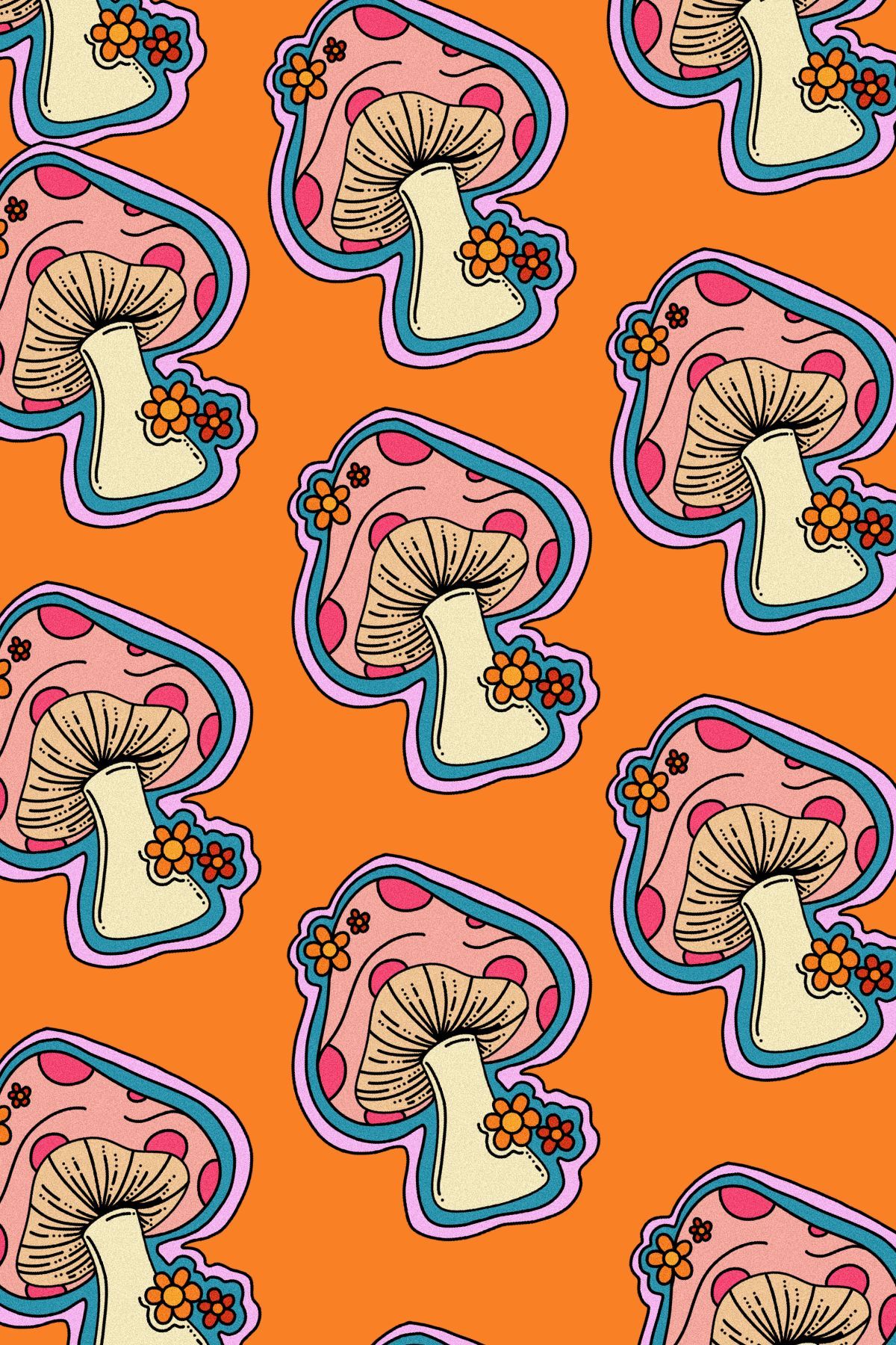 Funky Mushroom print