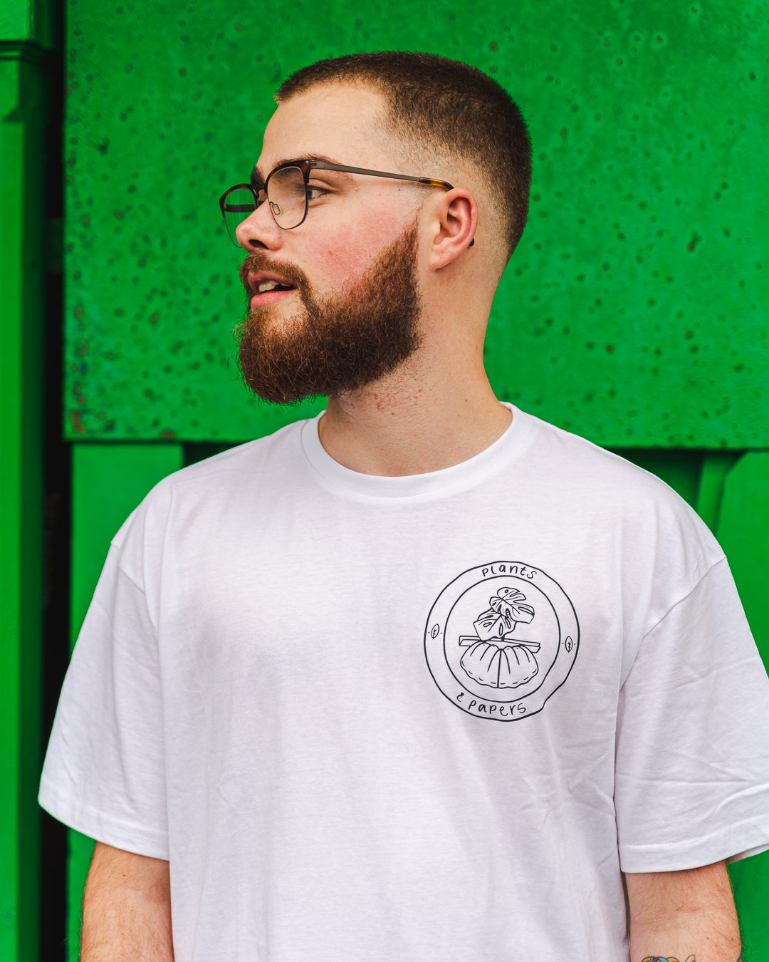 Plants and Papers T - Shirt White