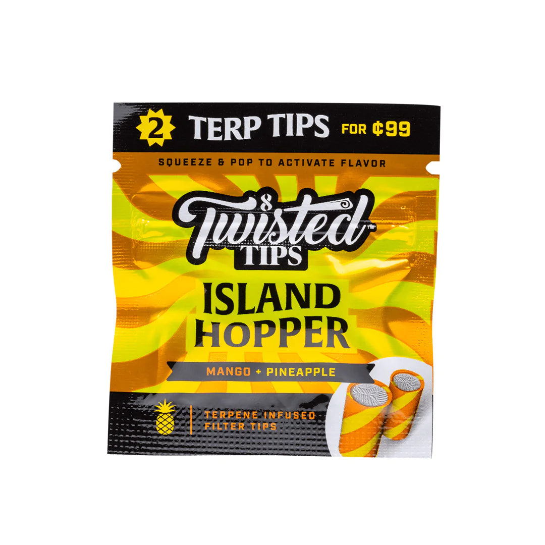 Twisted Hemp Terpene flavoured Filter Tips - Island Hopper (Mango & Pineapple)