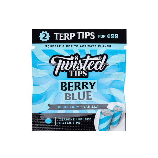 Twisted Hemp Terpene flavoured Filter Tips - Berry Blue (Blueberry & Vanilla)