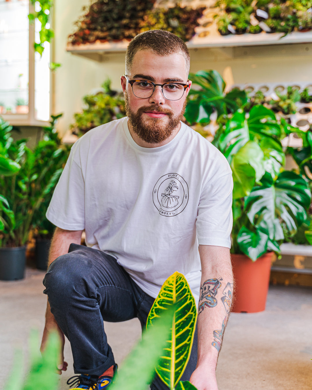 Plants and Papers T - Shirt White