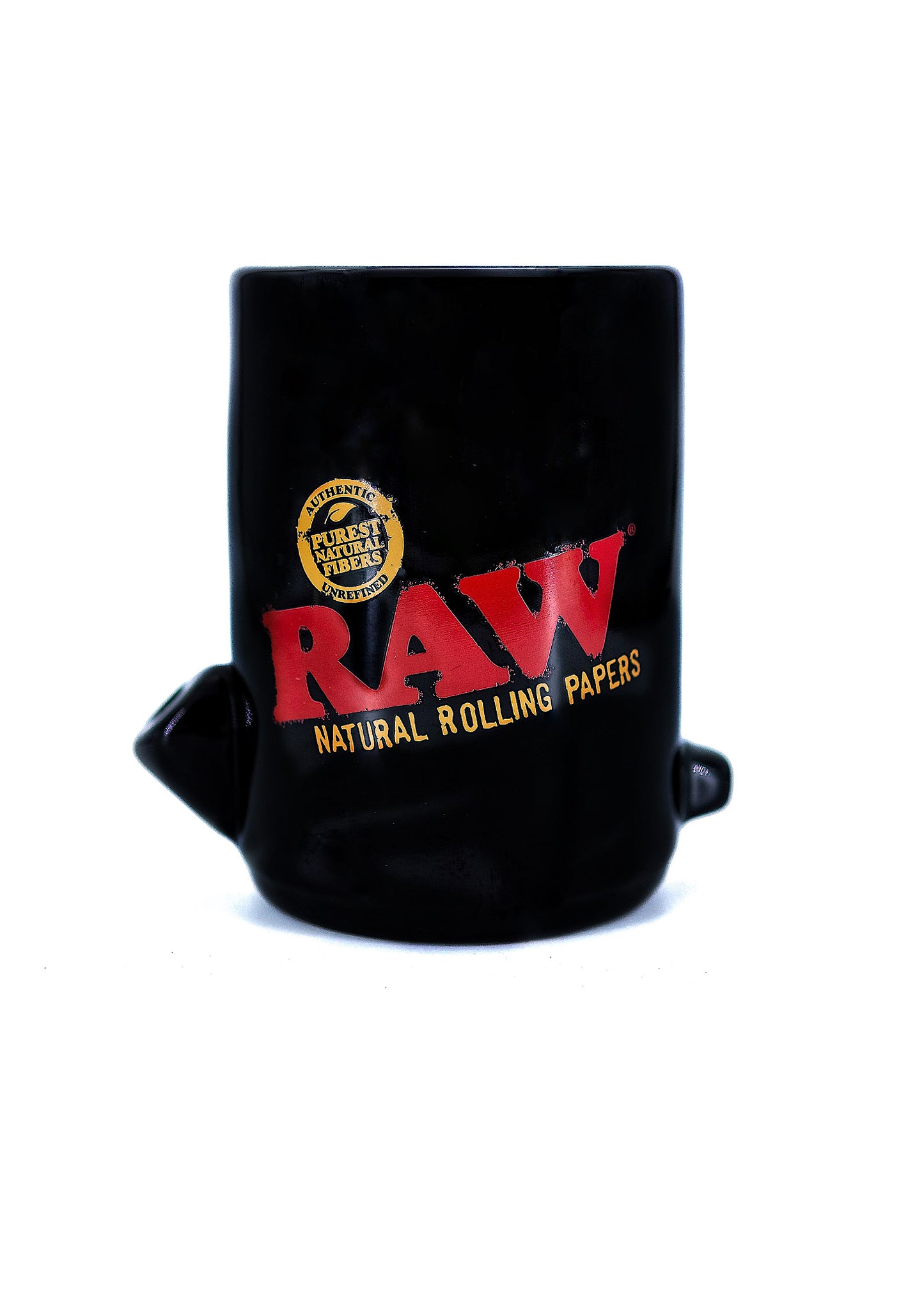 RAW Wake Up & Bake Up Mug - Sip & Smoke Ceramic Mug - Black