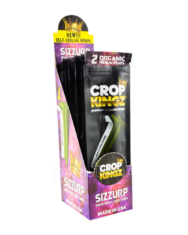 Premium Crop Kingz Hemp Blunt Wraps 2 Pack - Sizzurp (Grape Syrup & Hard Candy)