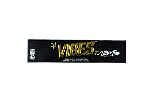 Vibes Black Ultra Thin King Size Rolling Paper